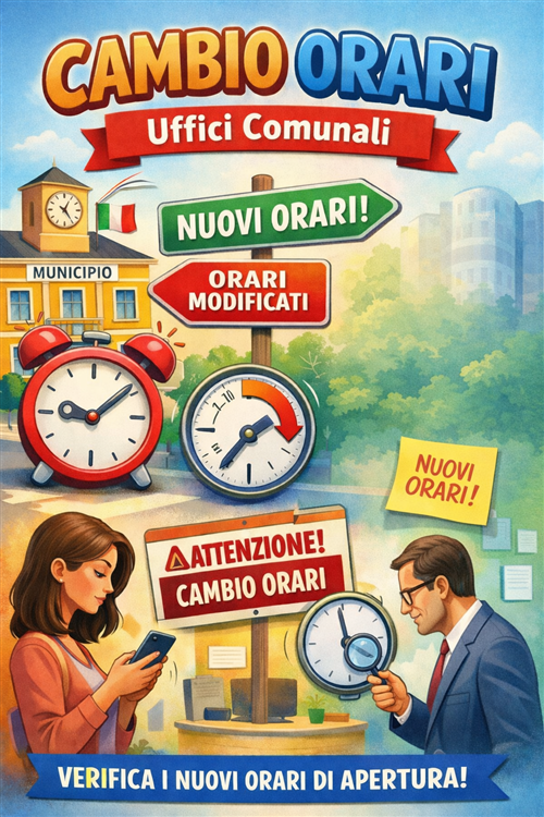 Nuovi orari UFFICI COMUNALI