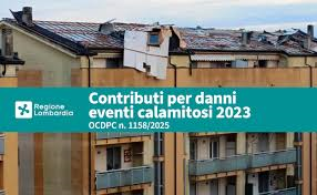 Contributi a favore delle attività economiche e produttive per il ripristino dei danni. - Eventi calamitosi verificatosi dal 4 al 31 luglio 2023 nel territorio della Regione Lombardia.